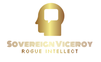 Sovereign Viceroy logo placeholder: metallic shield node with blue glow